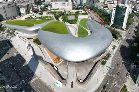 복합문화예술공간 동대문 디자인 플라자 서울 야경 도시영상